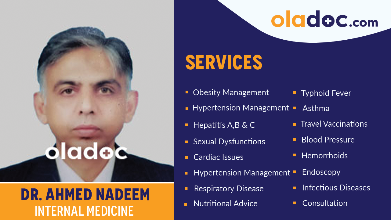 Services provided by Dr. Ahmed Nadeem